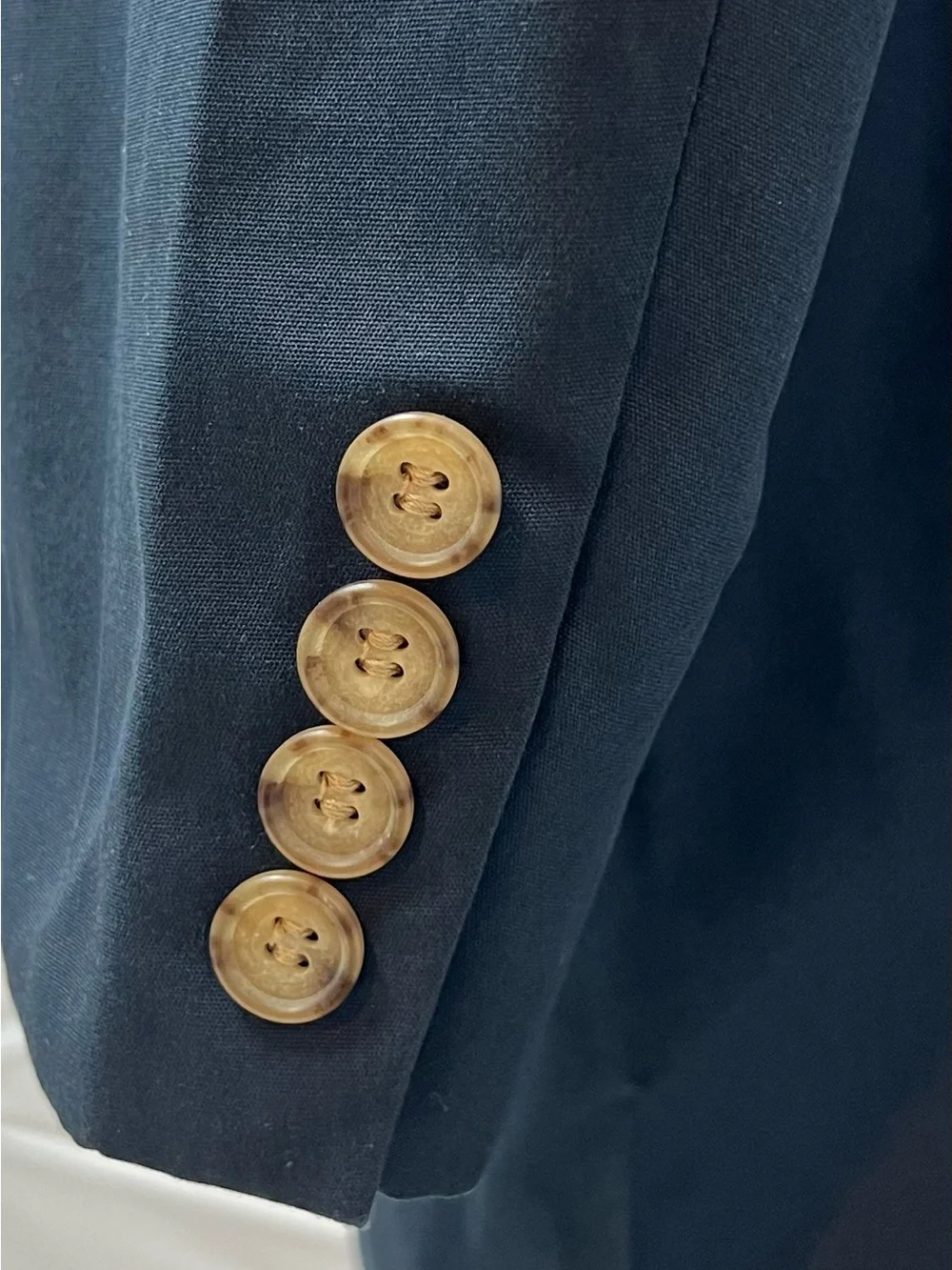 Paul Stuart Navy Blazer with Light Brown Buttons